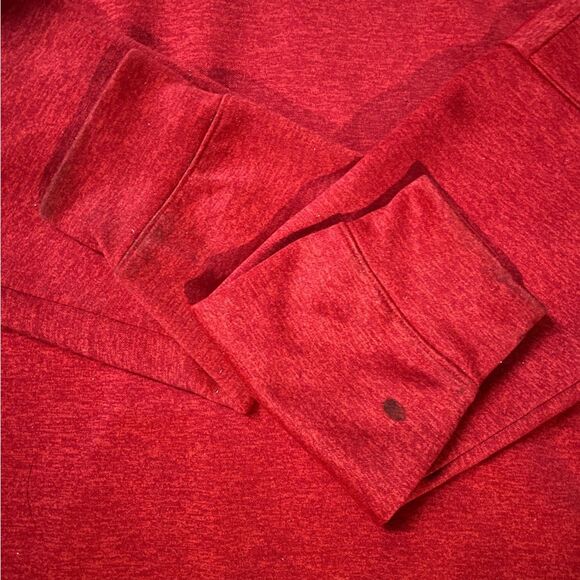 Under Armour Men's Armour Fleece Twist Hoodie Pullover Red - Picture 5 of 5